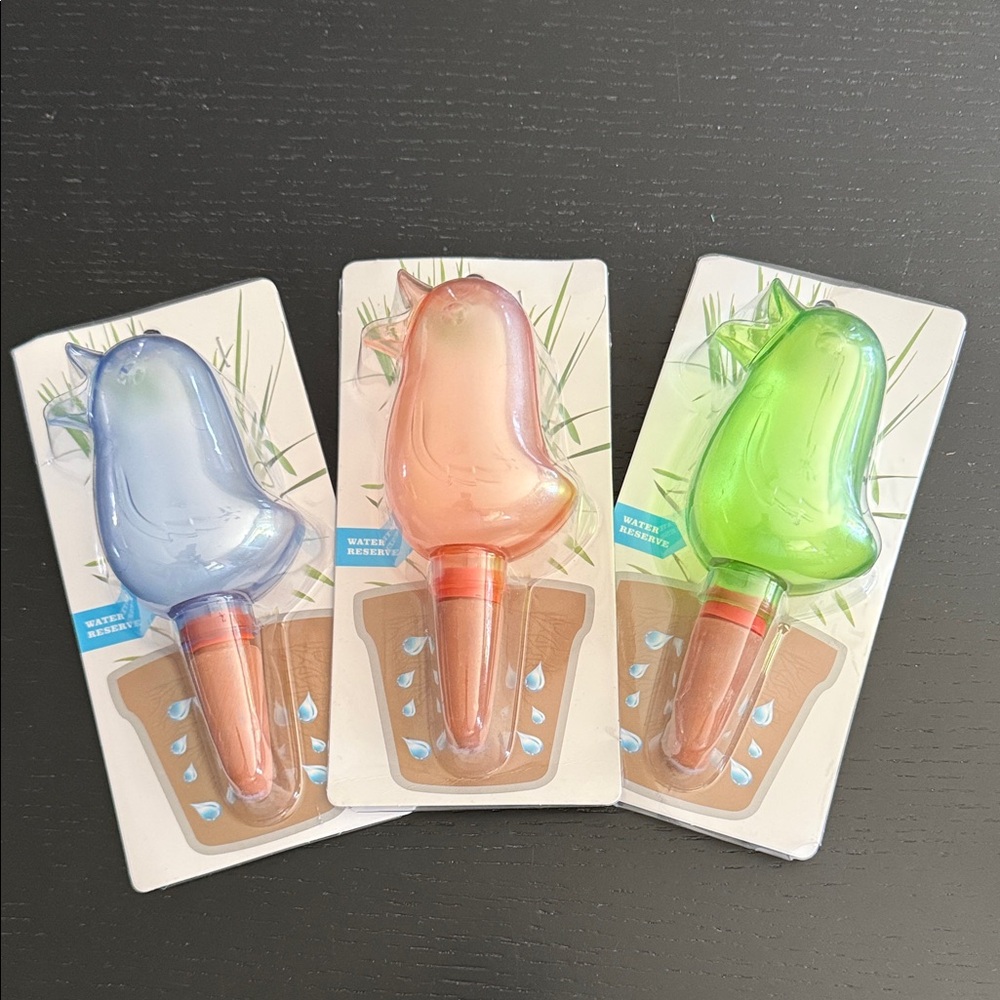 Set of 3 Bird-Shaped Watering Globes